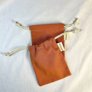 Custom Logo High Quality Multiple Colors Organic Muslin Cotton <b>Pouch</b> Natural Cotton Jewelry <b>Pouch</b> Canvas <b>Drawstring</b> Dust Bag - Product Image 4