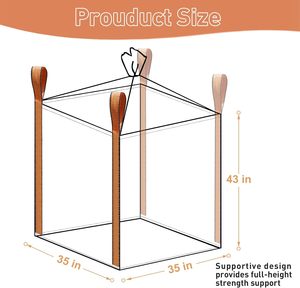 UV Resistant Waterproof Heavy Duty Bulk Bags, Woven Polypropylene Duffle Top Flat Bottom <b>Storage</b> Bags for Industrial and Agricul - Product Image 5
