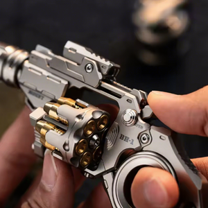 Jouet anti-stress EDC en forme de revolver Saboteur, en alliage de titane, avec mécanisme de glissement tactile, visuel et auditif pour adultes - Product Image 2