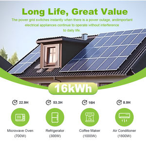 Batterie au lithium de 16 kWh sur pied pour le <span class=keywords><strong>stockage</strong></span> d'énergie solaire résidentielle - Product Image 2