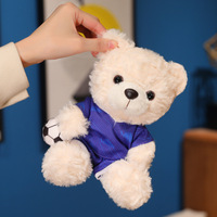 En gros, Peluche Ours Football Kawaii avec vêtements, Souvenir pour les fans, Cadeau pour machine à griffes
