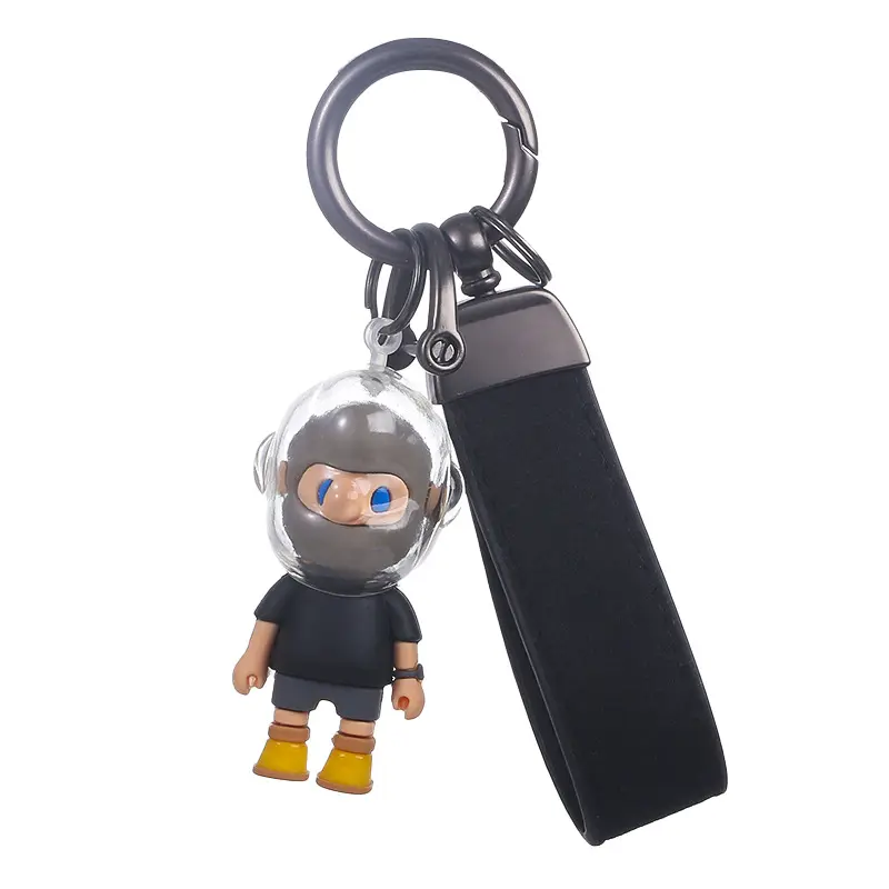 Offre Spéciale dessin animé 3D espace capot homme petit ami Force porte-clés personnalisé mignon doux PVC silicone porte-clés sac pendentif accessoires