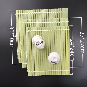 Tapete de Bambú Verde para <span class=keywords><strong>Sushi</strong></span> de 30*30cm, Ecológico, para Enrollar Alimentos, para Mesas de Cocina y Comedor, Venta Caliente - Product Image 1