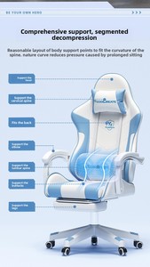 High Quality <strong>Comfortable</strong> Ergonomic Reclining Leather PC Gaming <strong>Chair</strong> Modern Revolving Budget-Friendly Home Office Computer <strong>Chair</strong> - Product Image 4