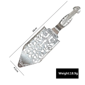 Nouveau Design personnalisé LOGO couleur argent clair métal acier inoxydable passoire à barre creuse <span class=keywords><strong>Absinthe</strong></span> <span class=keywords><strong>cuillère</strong></span> - Product Image 6