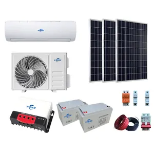 Installation Portable Hybride CA/CC 24000Btu Utilisation Efficace Nouvelle Climatisation Domestique Climatiseurs Solaires Split