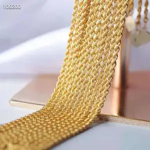 Luxe Mode AU750 Pure 18K Gouden Ketting Ketting Sieraden Accessoires Vrouwen Dames Vrouwelijke Bruids Engagement Bruiloft Kettingen