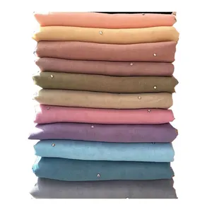 Good Fabric Tudung Bawal Plain Cotton Voile Hijab Square Luxury Shawls for Muslim Autumn Scarf