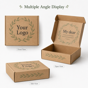 Caja de Cartón Kraft Premium para Envíos, Plegable, con Logotipo Personalizado, Ecológica, Reciclable, para Regalos, con Laminado Mate y Grabado - Product Image 4