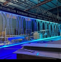 Fuente de Agua Digital con Diseño Personalizado, Pantalla para Exteriores, Control Programado, Cortina de Agua con Luz LED