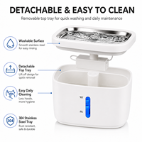 Fuente de Agua para Gatos de Acero Inoxidable 304, Silenciosa, de 2.5L, con USB, Dispensador de Agua para Mascotas, Venta al Por Mayor