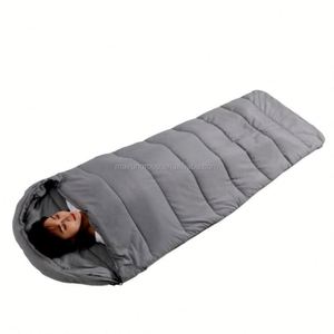 <b>Single</b> Nylon Fabric Duck Filled Waterproof 3 Season Outdoor Envelope Sleeping Bag Includes <b>Quilt</b> Cushion Customized Color Adults - Product Image 4