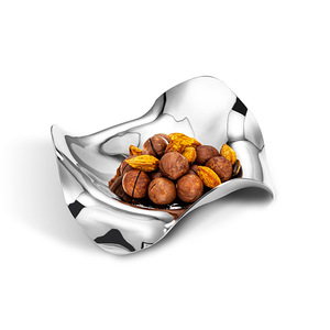 럭셔리 유럽 스타일 창의적 친환경 304 스테인리스 두꺼운 불규칙한 스낵 디저트 과일 접시 서빙 트레이 - Product Image 4