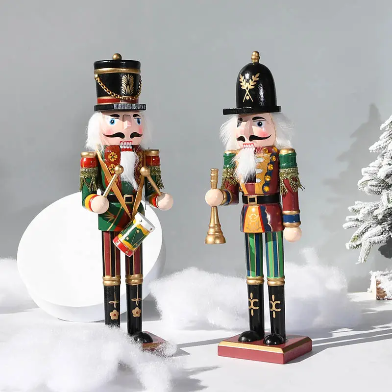 크리스마스 장식 용품 30cm 나무 호두 까기 인형 크리스마스 호두 까기 인형 군인 크리스마스 선물