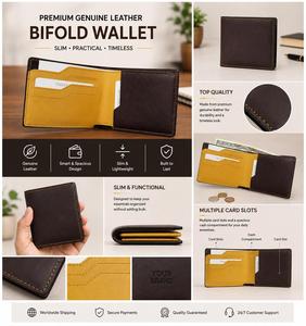 Most Selling Full Grain Genuine Leather <b>Wallet</b> for Everyday Carry and Travel At Best Price - Product Image 4