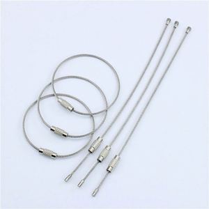 Colorful Coated Eco-Friendly Stainless Steel Wire Cable Keychain with Locking Key Ring and <b>Rope</b> - Product Image 6