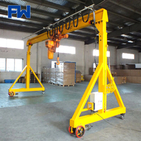 Grue à portique mobile portable d'intérieur/extérieur de 1, 2 ou 3 tonnes avec palan électrique