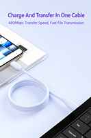 Câble de chargeur Type C 60W en silicone liquide, cordon de charge rapide PD pour téléphones, tablettes et ordinateurs portables compatibles