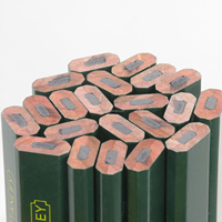Crayons de charpentier plats octogonaux verts, marqueurs haute dureté, crayons de construction pour le travail du bois personnalisé