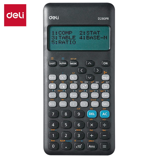 Deli ED280PR 280F-10+2 Digits Solar-powered Calculator, a Dual-power Financial Office Accounting Dedicated Computer