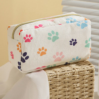 Sac de rangement cosmétique de voyage portable grande capacité à motif floral personnalisé, trousse de maquillage, pochette de toilette à fermeture éclair en gros
