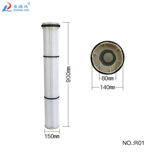 מסנן אבק קפלים להתאמה אישית, מחסנית פוליאסטר תעשייתית, מסנן לאיסוף אבק תעשייתי לחלק העליון של סילו צמנט - Product Image 1