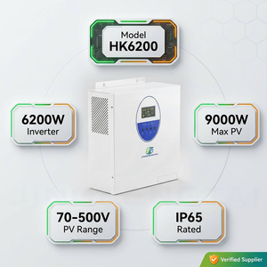 Inversor Solar Híbrido HK6200 de 6200W, Accionamiento Directo PV, 70-500VDC, Onda Sinusoidal Pura, 95% de Eficiencia, Función Anti-Reverse, Control Remoto por Aplicación - Product Image 1