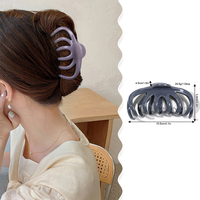 Vente en gros de grandes pinces à cheveux en forme de citrouille 10,5 cm, pince à cheveux en gelée de couleur pour femmes, pince à cheveux creuse brillante, accessoires pour cheveux