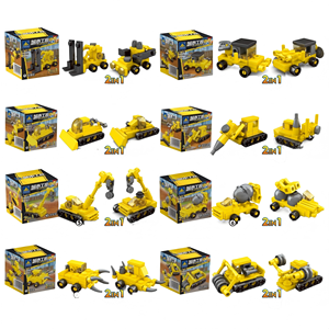 Set di Blocchi da Costruzione Mini 2-in-1 HTL, Giocattolo Educativo DIY per Bambini, Mattoncini a Particelle Piccole, Serie Militare e Polizia - Product Image 2