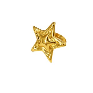 Anello Sole in Acciaio Inossidabile Placcato Oro 18K Sottovuoto per Donne, Stile INS, Gioiello Versatile e alla Moda - Product Image 5