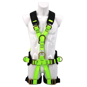 Harnais de sécurité complet à cinq points Zhongyu en polyester réfléchissant vert pour travaux en altitude et sauvetage - Product Image 5