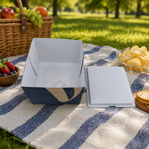 <span class=keywords><strong>8</strong></span>-Zoll 26*26*18cm Skylight-Style Weiße Karton Premium Papierkuchenbox - Product Image 4