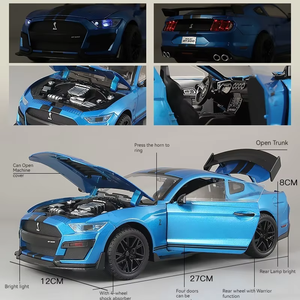 Moulé sous pression <span class=keywords><strong>1</strong></span>:18 modèle de voiture en alliage Ford <span class=keywords><strong>mustang</strong></span> GT500 modèle de voiture en alliage portes de retrait sonores et lumineuses décoration ouverte modèle de voiture en métal - Product Image 3