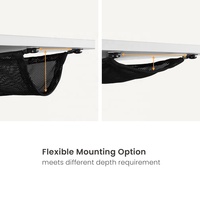 Filet de gestion des câbles de bureau extensible et réglable pour la maison et le bureau noir résistant aux flammes