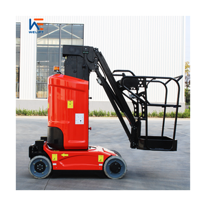 Mini plataforma elevadora eléctrica autopropulsada de 8m, 10m, 200KG, mástil hidráulico, elevador telescópico - Product Image 4