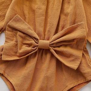 Ropa de Verano de Buena Calidad para Bebés Prematuros de 0 a 3 Años, Mono de Algodón de Manga Larga con Lazo, Cuello Redondo y Manga Acampanada - Product Image 6