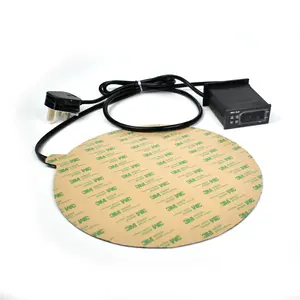 BRIGHT 240V 220W 3M Adhesive Flexible Electric Silicone Rubber Heater With Digital Thermostat