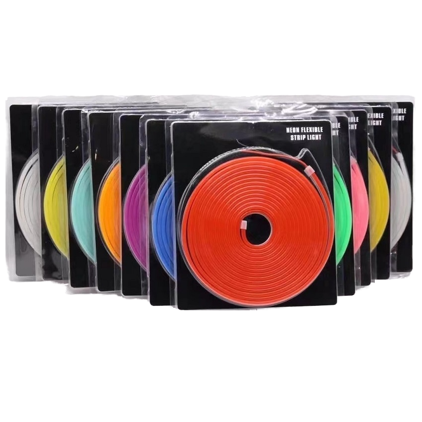 DC24V 5 м IP65 водонепроницаемый полноцветный RGB светодиодный неоновый свет для украшения рекламный контроллер питания ПВХ лампа корпус