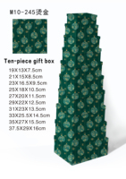 Boîtes cadeaux emboîtables en carton rigide en matériaux recyclés, 10 tailles, pour l'emballage et le rangement de bougies de Noël et de fêtes