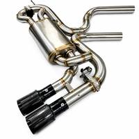 Sistema de Escape Catback de Acero Inoxidable con Silenciador Valvetronic y Puntas Cuádruples de Fibra de Carbono, Compatible con BMW X5M F85 X6M F86