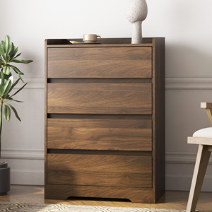 Comò Moderno in Legno con 4 Cassetti Senza Maniglie, Mobile Contenitore Impermeabile per Camera da Letto - Product Image 2
