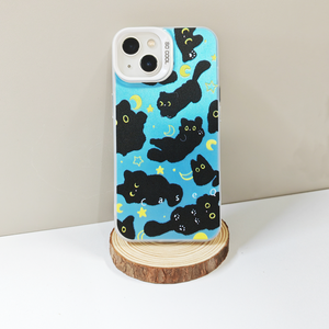 เคสโทรศัพท์มือถือลายคนรักแมว TPU เคสโทรศัพท์แมวน่ารักสำหรับ iPhone 12 13 MINI 11 14 15 16 PRO MAX - Product Image 2