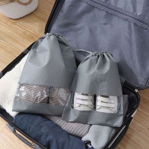 Wholesale Travel <b>Shoe</b> <b>Storage</b> Dust Bag Drawstring Non-woven Reusable Customizable Color & Logo Silk Screen Printing - Product Image 3