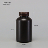 Bouteilles d'emballage pharmaceutique en plastique HDPE vides de 400 ml personnalisées OEM pour compléments alimentaires et médicaments