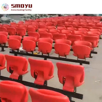 Sièges de stade à bascule automatique en aluminium et HDPE, bancs pour gradins publics, usine leader exportatrice