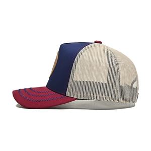 Casquettes de camionneur pour hommes, 5 panneaux, en maille, vierges, de type Richardson 112, pour sports de plein air, avec logo en cuir embossé personnalisé, vente en gros - Product Image 4