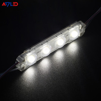 Module LED 7000K en gros de Chine avec lentille 2835, module LED étanche à injection de rétroéclairage 4 SMD 1,44W 12V pour enseignes lumineuses extérieures