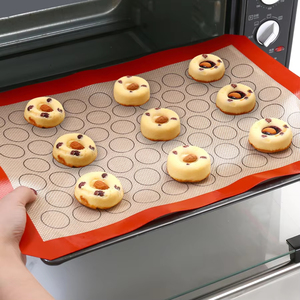Tapete de Silicona Antiadherente con Fibra de Vidrio para Macarons, Tapetes Multifuncionales para Repostería, para Galletas, Fondant, Hornear en Horno, Herramientas de Repostería - Product Image 2