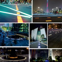 Lampu Lantai Luar Ruangan Desain Baru Tahan Air LED Lampu Bata IP67 Putih Hangat Persegi Panjang Stainless Steel Temper