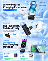 Batterie externe portable ultra-compacte HYTO, petite taille, 22,5 W, charge rapide, 5000 mAh, compatible avec les téléphones iPhone et Android